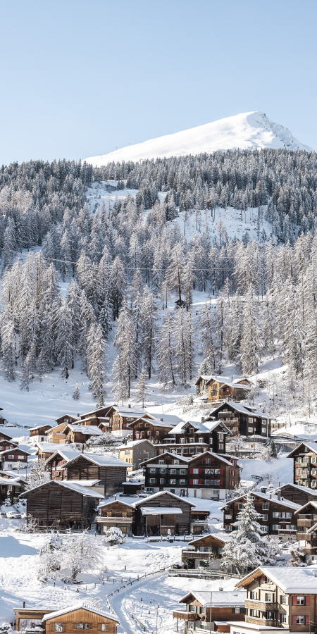 Dorf Winter Tschiertschen